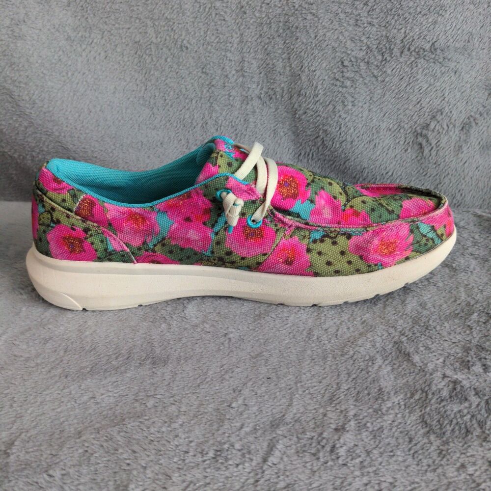 Ariat Hilo Slip On Sneaker Shoes Womens 10B Prickly Pear 10044591 Casual - Picture 8 of 10